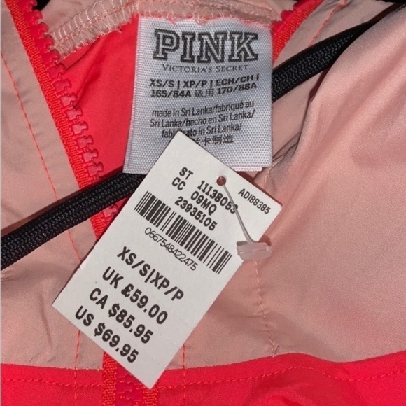 NWT PINK Victoria’s Secret Full Zip Anorak Jacket XS/S - Picture 2 of 6